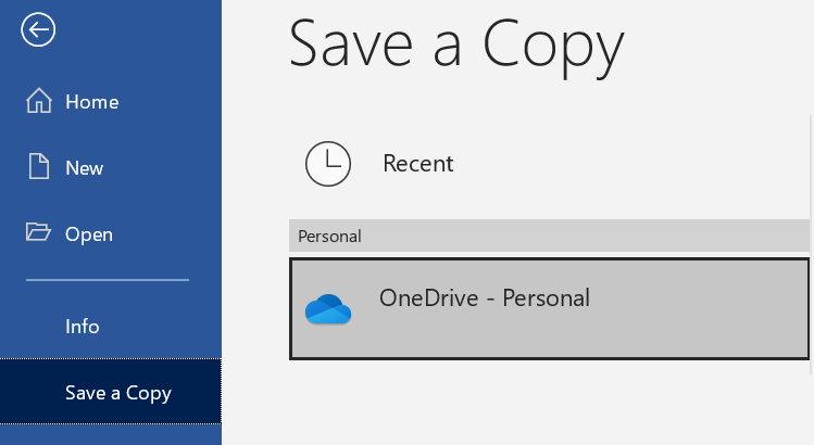 Save to OneDrive